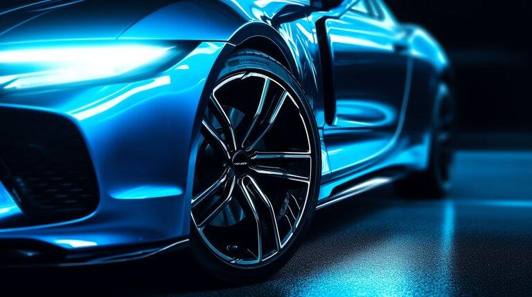 Abstraktes blaues Luxusauto